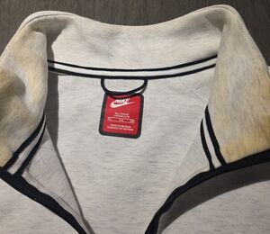 Nike Men's Cream Zip-Up Sweater